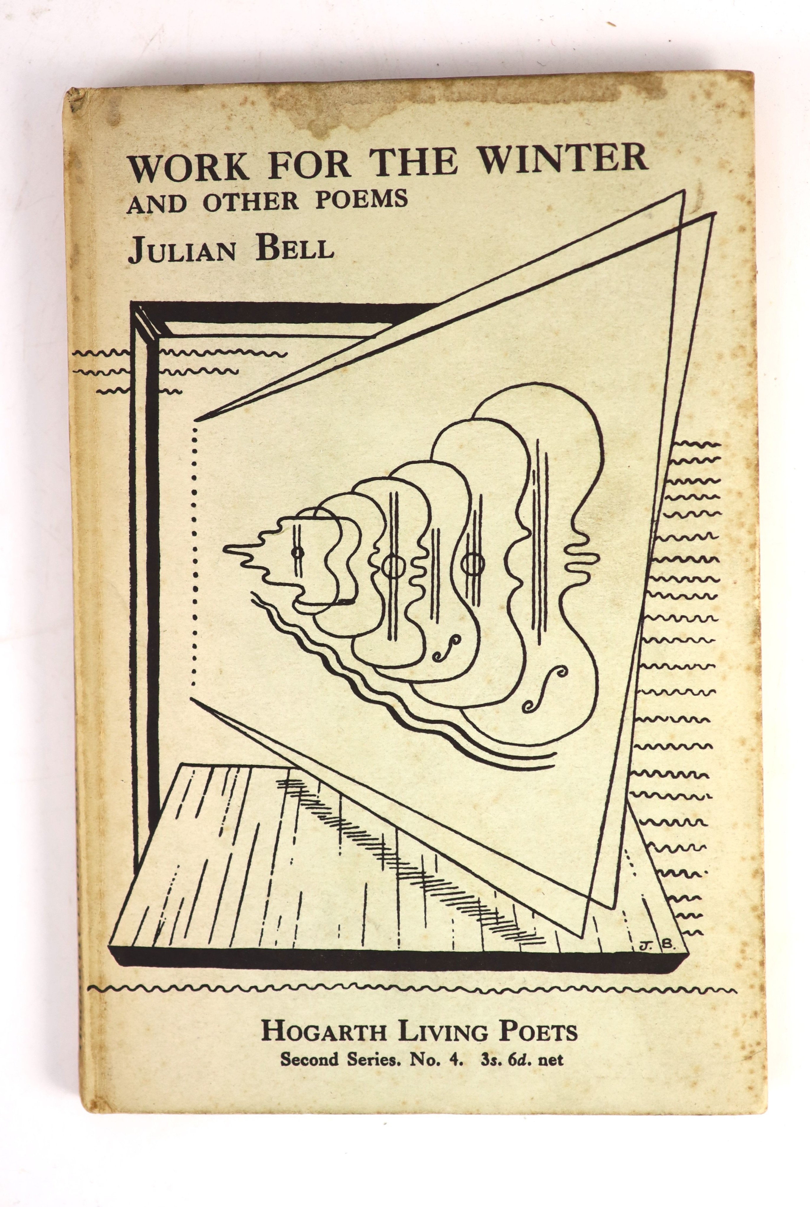 Bell, Julian - Work for the Winter and other Poems, 1st edition, 8vo, cover design by John Banting, a Hogarth Press press review copy, with slip, 750 copies were printed, but, according to Woolmer, 450 were pulped, Hogar